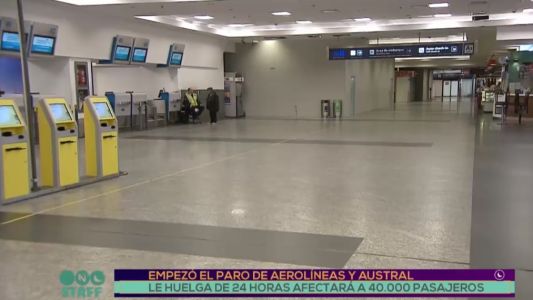 Empezó el paro de Aerolíneas y Austral
