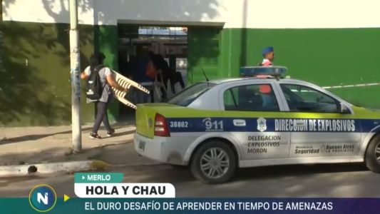 El duro desafío de aprender en tiempo de amenazas de bomba