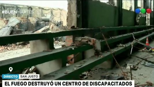 Centro de discapacitados resultó destruido por el fuego