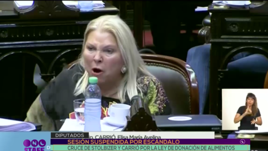 Sesión suspendida por escándalo: cruce de Stolbizer y Carrió