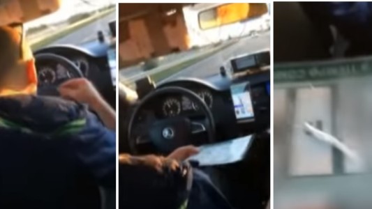 Grabaron a un taxista consumiendo cocaína mientras conducía a 120 kilómetros por hora