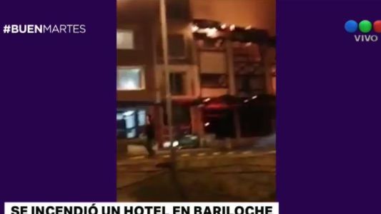 Voraz incendio de un hotel en Bariloche