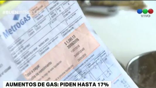 Gas: piden aumentos de 13 al 17% para Buenos Aires y La Pampa