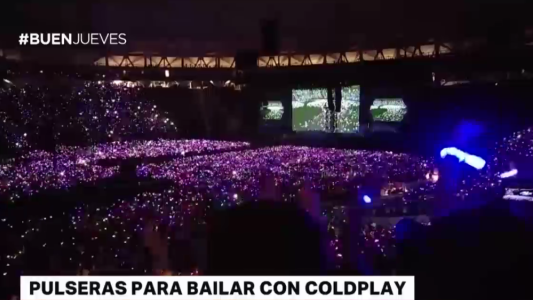 Pulseras con luces para bailar con Coldplay en La Plata