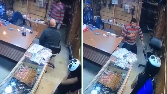 Video: nene jugaba con un rifle y le disparó a un vendedor de armas