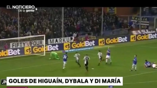 Los goles de Higuaín, Dybala y Di María