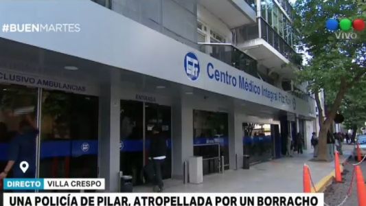 Un conductor ebrio atropelló a dos policías