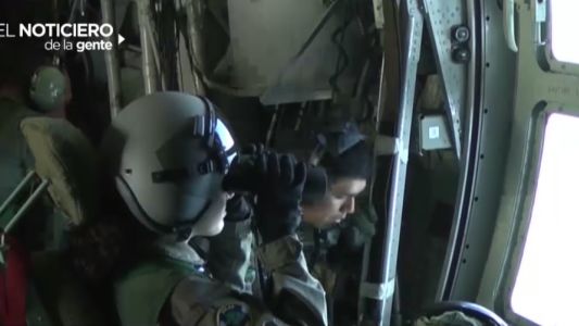 La búsqueda del submarino, desde el aire