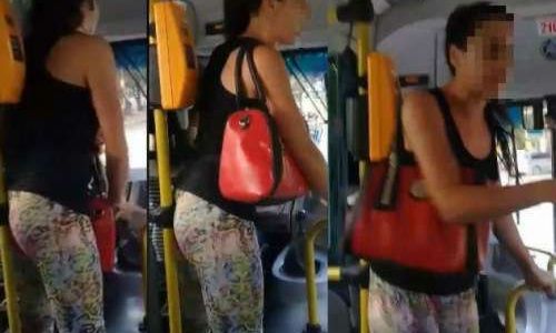 Video: la violenta reacción de una pasajera contra un anciano en un colectivo de Salta