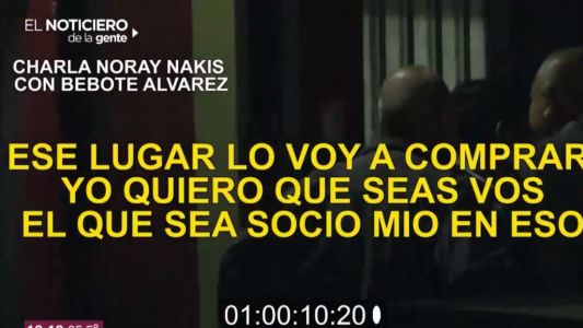 El audio entre Noray Nakis y el barra "Bebote" Alvarez