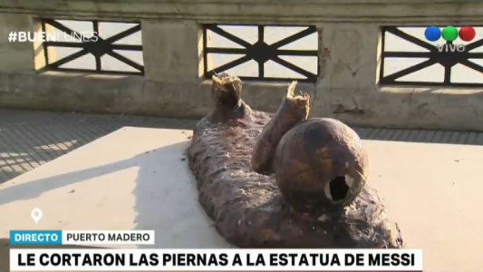 Destrozaron la estatua de Messi en Costanera Sur