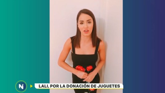Lali, por la donación de juguetes