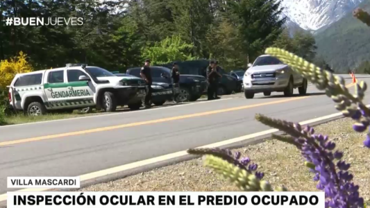 Inspección ocular en el predio ocupado para investigar la muerte de Rafael Nahuel