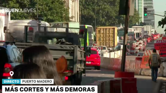 Más cortes y demoras en Puerto Madero