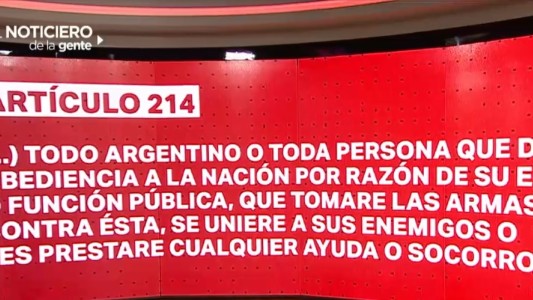 La traición a la Patria, según el Código