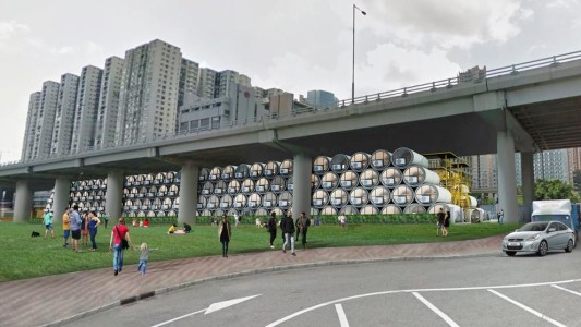 "Casas-tubería" en Hong Kong para hacer frente a la crisis habitacional