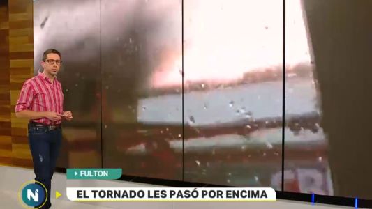 Video: un tornado les pasó por encima mientras sembraban soja