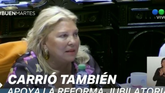 Carrió apoya la reforma previsional