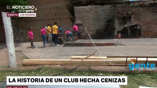 Un club que perdió todo en un incendio
