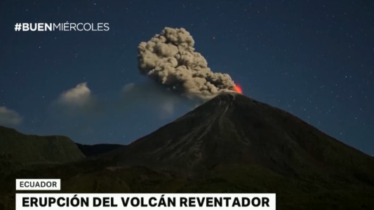 Impresionante video de la erupción del volcán Reventador en Ecuador