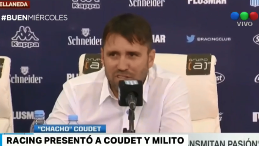 Racing presentó a Coudet y Milito