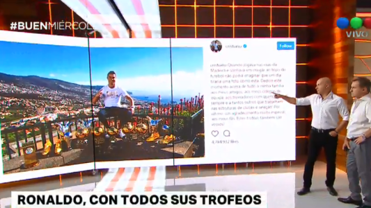 Ronaldo con todos sus trofeos