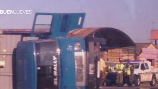Choque y vuelco en Panamericana