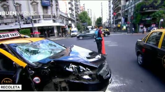 Robo, persecución y choque en Recoleta