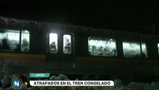 Japón: atrapados en un tren congelado
