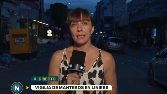Vigilia de manteros en Liniers