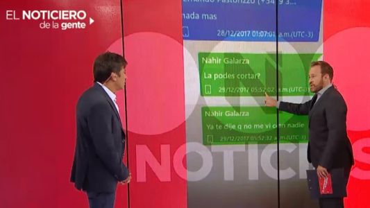 Los últimos mensajes entre Nahir Galarza y Fernando Pastorizzo