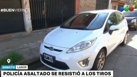 Un policía resistió un asalto a los tiros