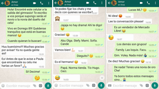 Encontró un celular en la calle, escribió para devolverlo y el novio de la dueña le hizo un insólito pedido