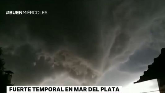 Temporal de lluvia y granizo en Mar del Plata
