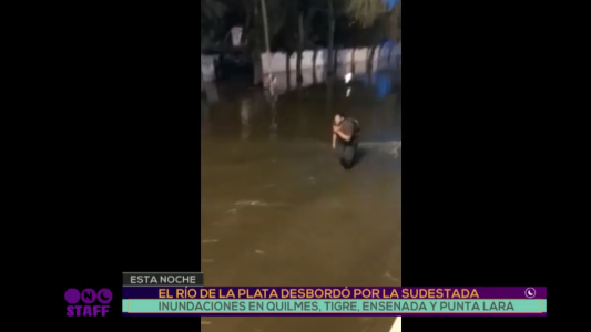 El Río de la Plata desbordó por la sudestada