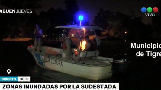 Inundación en Tigre: recataron a 22 personas que estaban en un camping