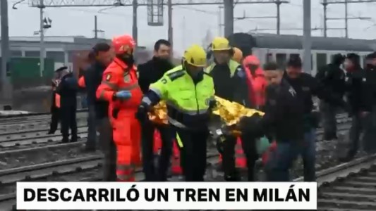Descarriló un tren en Milán