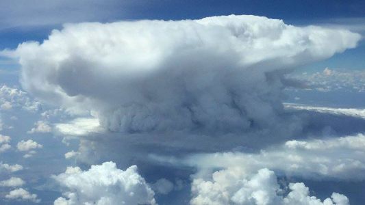 Foto viral: ¿una nube o estalló una bomba nuclear en el cielo de La Pampa?