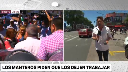 Tensión por una protesta de manteros en Liniers