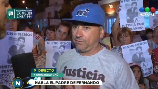 A un mes del crimen, habló el padre de Fernando Pastorizzo: "Voy a luchar hasta que cumpla la cadena perpetua"