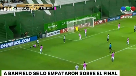 A Banfield se lo empataron sobre el final