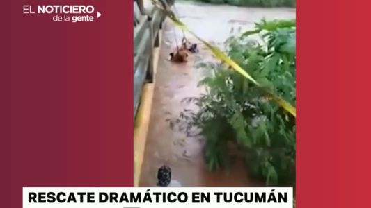 Rescate dramático en Tucumán: salvaron a un bebé de ser arrastrado por el agua