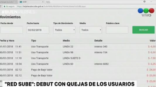 Se normaliza la "Red SUBE"