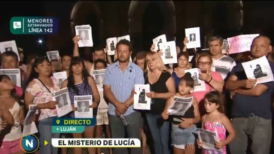 Marcha en Luján para pedir la aparición de Lucía Haach