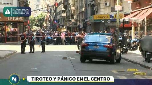 Tiroteo en el centro porteño tras el robo a un negocio