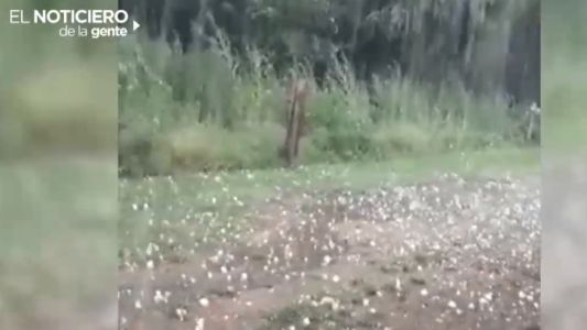 Granizo y mucha agua en Córdoba