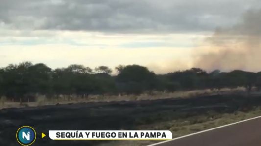 Sequía y fuego en La Pampa