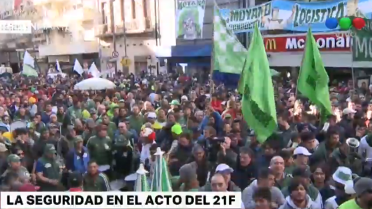La seguridad en el acto del 21F