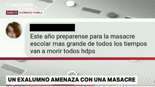 "Prepárense para la masacre": amenaza en escuela de Florencio Varela