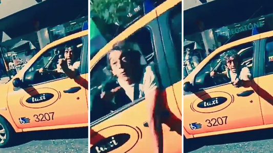 Video indignante: un taxista se negó a llevar a una discapacitada, la amenazó y escupió a su hija